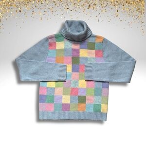 VTG Ralph Lauren 96 Colorblock Wool Turtleneck Archival Sweater | Patchwork